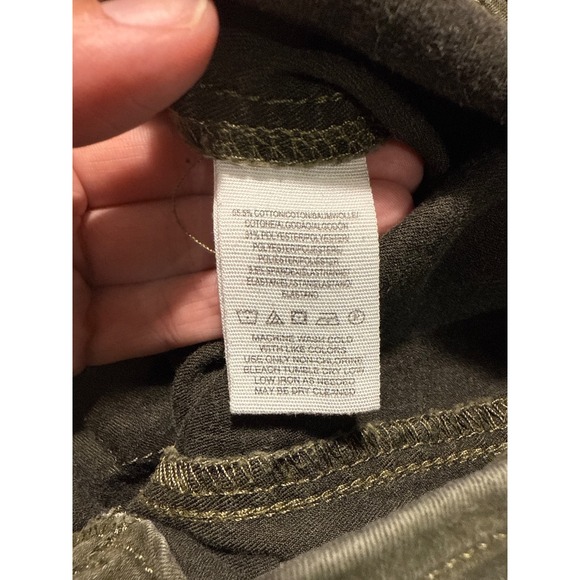 Free People Olive Green Distressed Hem Pull On Jeggings Size 26 Women's Pants - Picture 5 of 6